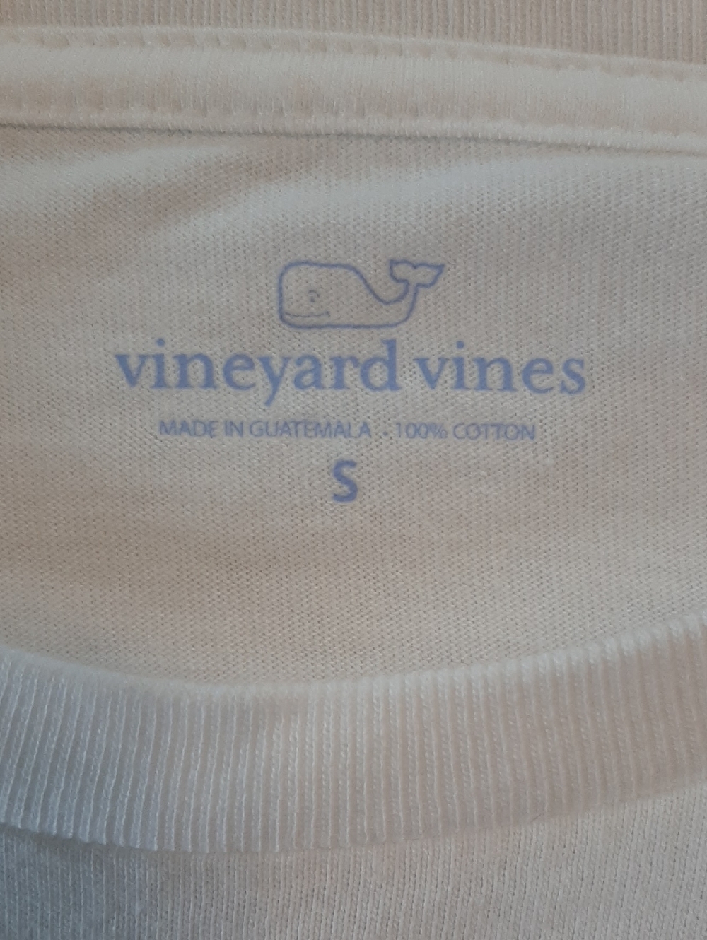 Vineyard Vines Girl's Small White Short Sleeve Pocket Tee With Logo And Whale - Picture 2 of 12